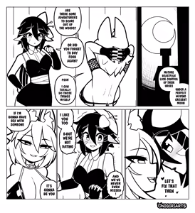 Page 4 of Mio x Iris Doujinshi ENGLISH (Monstergirl x Monstergirl-futanari) by Onigiriarts-Monstralgam - preview thumbnail