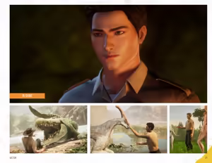 Page 17 of Tamer King of Dinosaurs Artbook - preview thumbnail