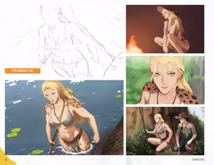 Page 20 of Tamer King of Dinosaurs Artbook - preview thumbnail