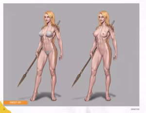 Page 22 of Tamer King of Dinosaurs Artbook - preview thumbnail