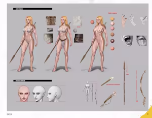 Page 23 of Tamer King of Dinosaurs Artbook - preview thumbnail