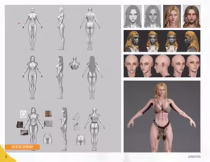 Page 24 of Tamer King of Dinosaurs Artbook - preview thumbnail
