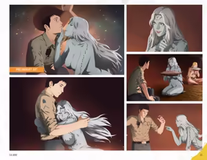 Page 29 of Tamer King of Dinosaurs Artbook - preview thumbnail