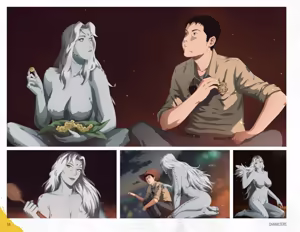 Page 30 of Tamer King of Dinosaurs Artbook - preview thumbnail