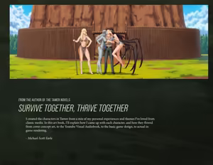 Page 3 of Tamer King of Dinosaurs Artbook - preview thumbnail