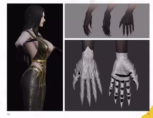 Page 47 of Tamer King of Dinosaurs Artbook - preview thumbnail