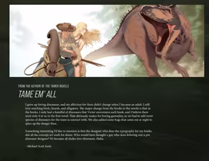 Page 61 of Tamer King of Dinosaurs Artbook - preview thumbnail