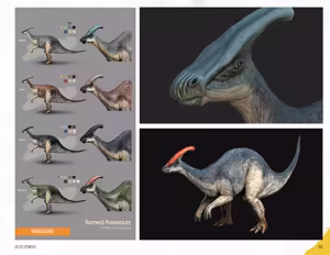 Page 65 of Tamer King of Dinosaurs Artbook - preview thumbnail