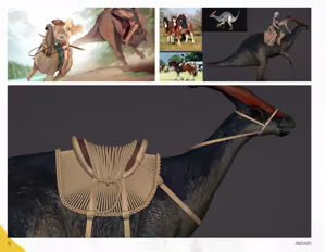 Page 66 of Tamer King of Dinosaurs Artbook - preview thumbnail