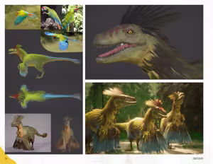 Page 70 of Tamer King of Dinosaurs Artbook - preview thumbnail