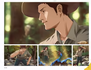 Page 7 of Tamer King of Dinosaurs Artbook - preview thumbnail