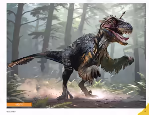Page 71 of Tamer King of Dinosaurs Artbook - preview thumbnail