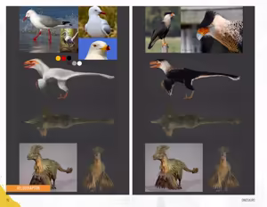 Page 72 of Tamer King of Dinosaurs Artbook - preview thumbnail
