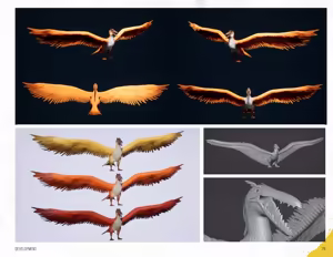 Page 75 of Tamer King of Dinosaurs Artbook - preview thumbnail
