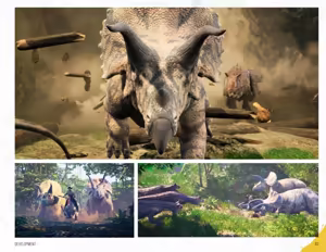 Page 79 of Tamer King of Dinosaurs Artbook - preview thumbnail