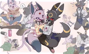 UMBREON & ESPEON - hentai manga cover image