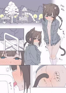 Page 8 of 猫耳コス 露出オナニー 白線モザイク版 - preview thumbnail