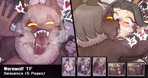 Werewolf TF - hentai manga cover image