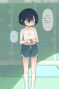 Girl Caught in Men's Swimsuit - hentai manga cover image
