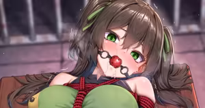 テーブルに縛り付けられローターで責められるシチュ（差分10枚） - hentai manga cover image