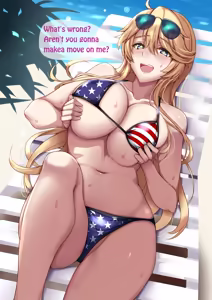 星条旗ビキニでアイオワおっぱい - hentai manga cover image