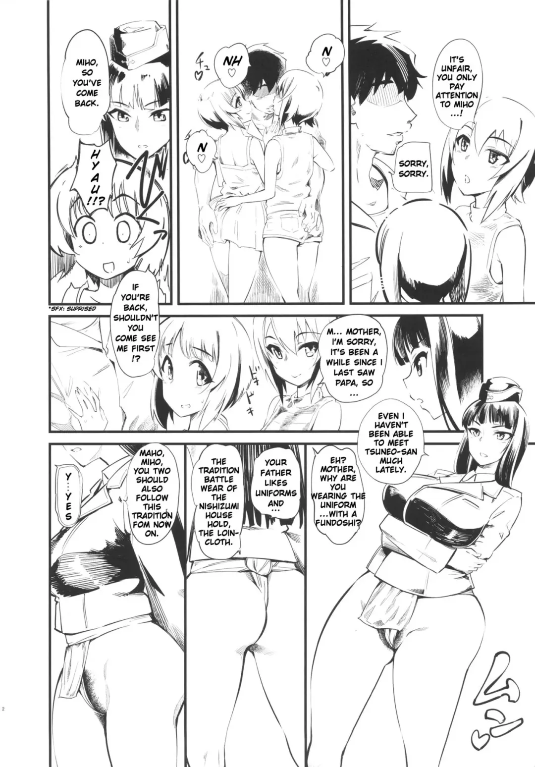 [Clover] Nishizumi-san-chi wa Nakayoshi 4P | Nishizumi Household Peaceful 4-some Fhentai.net - Page 3