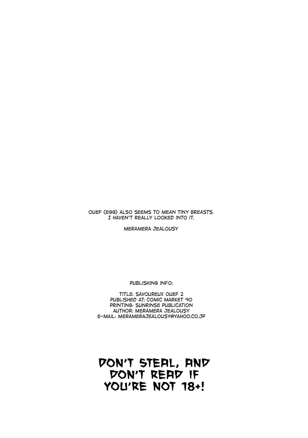 [Meramera Jealousy] Savoureux Ouef 2 | A Tasty Egg 2 Fhentai - Page 37