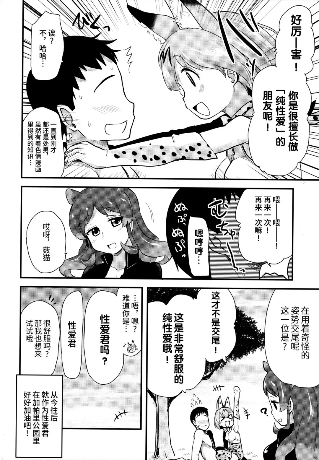 [Hijiri Tsukasa] Sugoi! Anata wa Hitori Koubi Gokko ga Tokui na Friends Nanda ne - Serval-chan ni, "Hanshoku no Tame no Koubi" ja nai, Kimochiyoku Naru Tame no "Namahame Sex" Oshieteageru Hanashi. Fhentai - Page 15