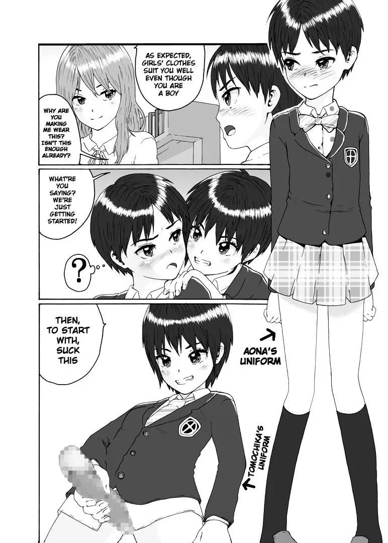 Futanari Sanshimai wa Josou Shounen no Anal ga Osuki | The Three Futanari Sisters Like to Have Anal Sex With the Crossdressing Boy Fhentai - Page 6