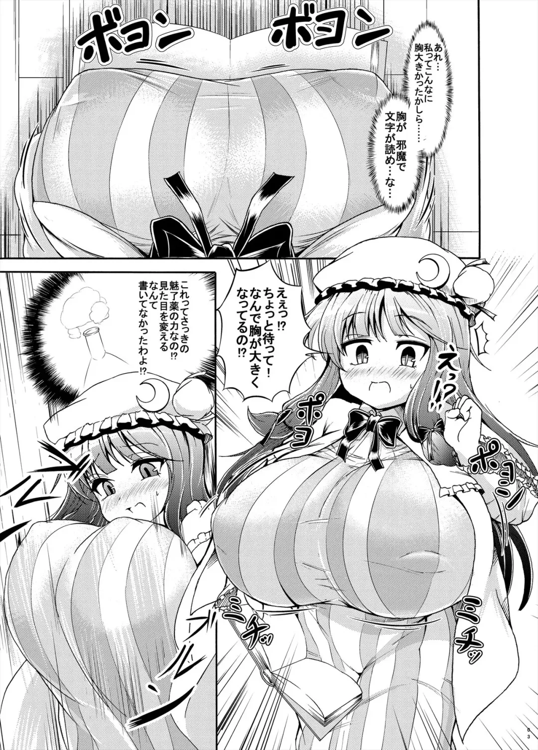 [Kukuru] Patchouli-sama ga Futotte Sakunyuu Sareru Hon Fhentai - Page 3
