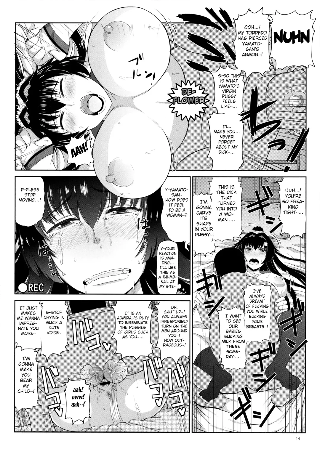 [Deep Valley] Senkan Yamato Shikyuu Kouryaku Sakusen Kimoota Teitoku no Osuniku Shuhou de Seishi Tekkoudan Danchaku Cut-in♪ Yamato-san to Idenshi Jikakeawasete Kawaii Baby o Kenzou Shiyou! Hon. Fhentai - Page 15
