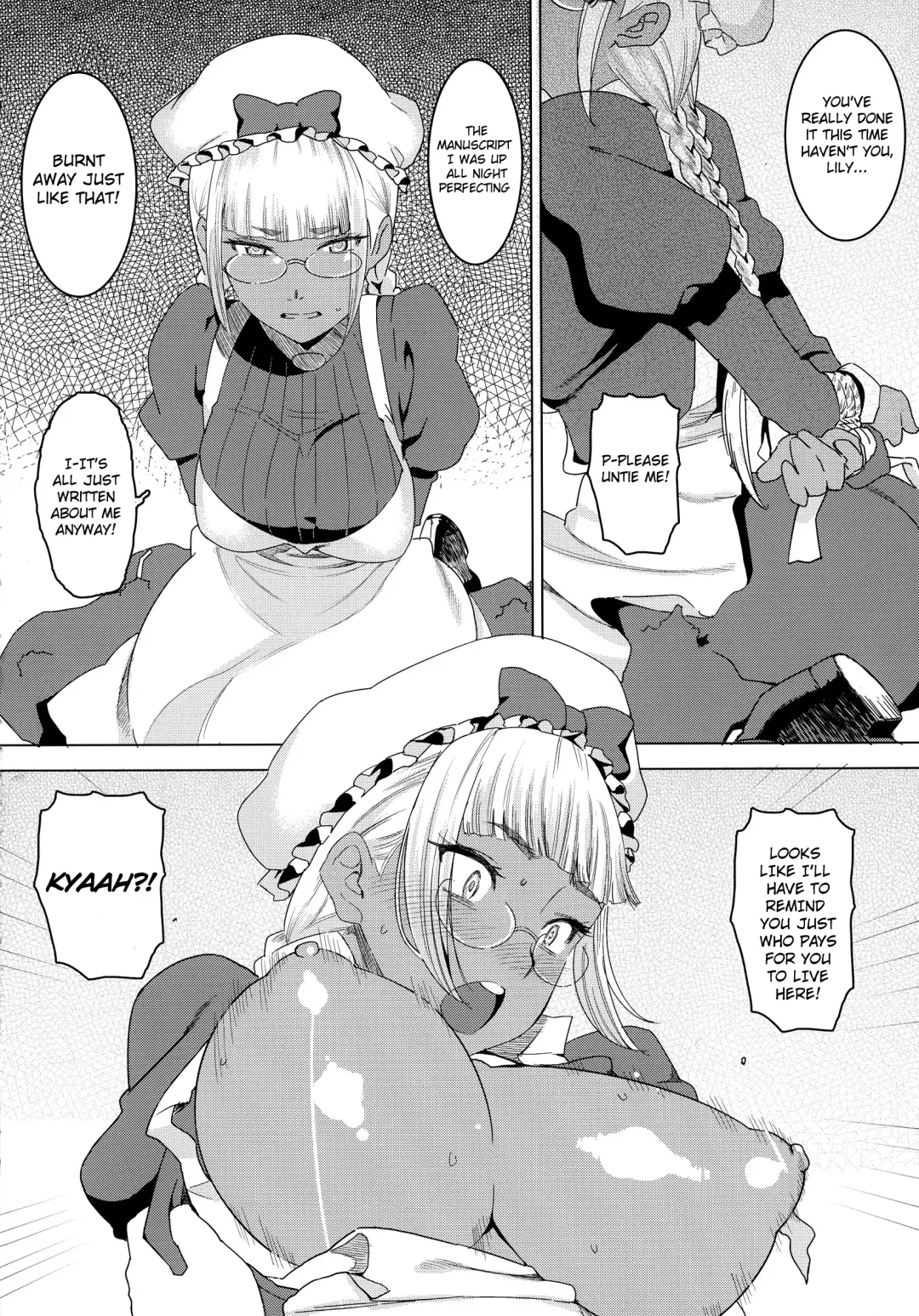 [At] Tensai! Kasshoku Kokumaro Funnyuu Maid!!! | Genius! Milk-spraying Creamy Brown Maid! Fhentai - Page 6