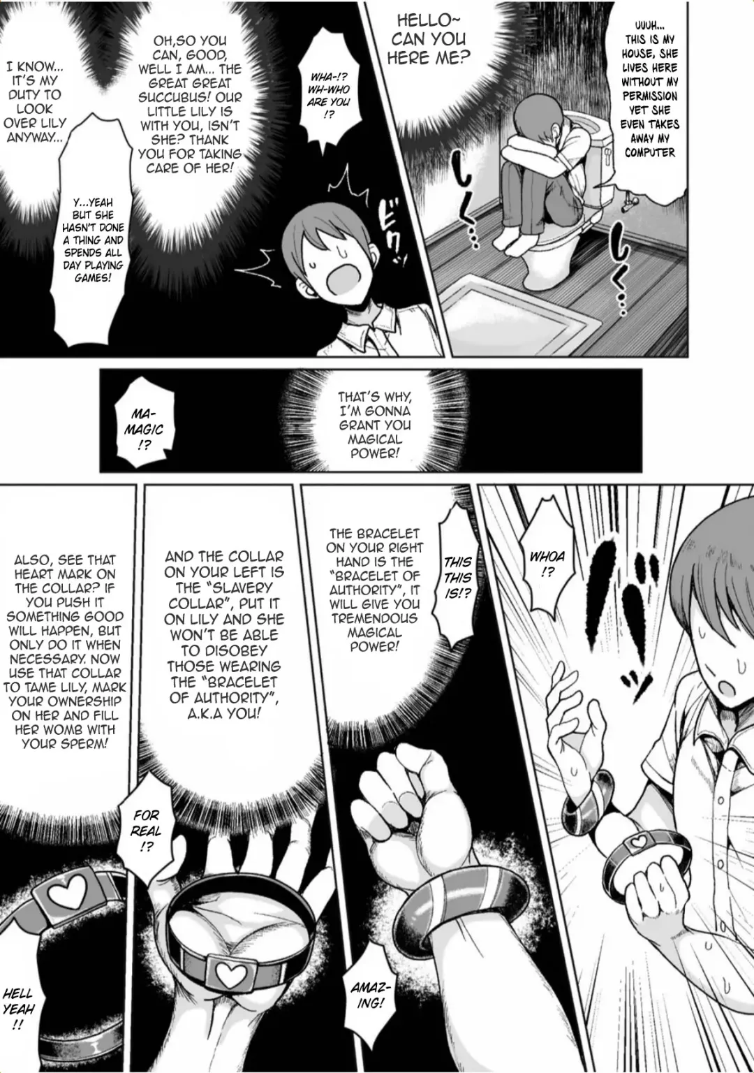 [Motsuaki] Namaiki Loli Succubus o Mahou no Kubiwa de Onahole ni Shichae!! | Turning a Loli Succubus into a Sex Sleeve with the Magic Collar!! Fhentai.net - Page 3