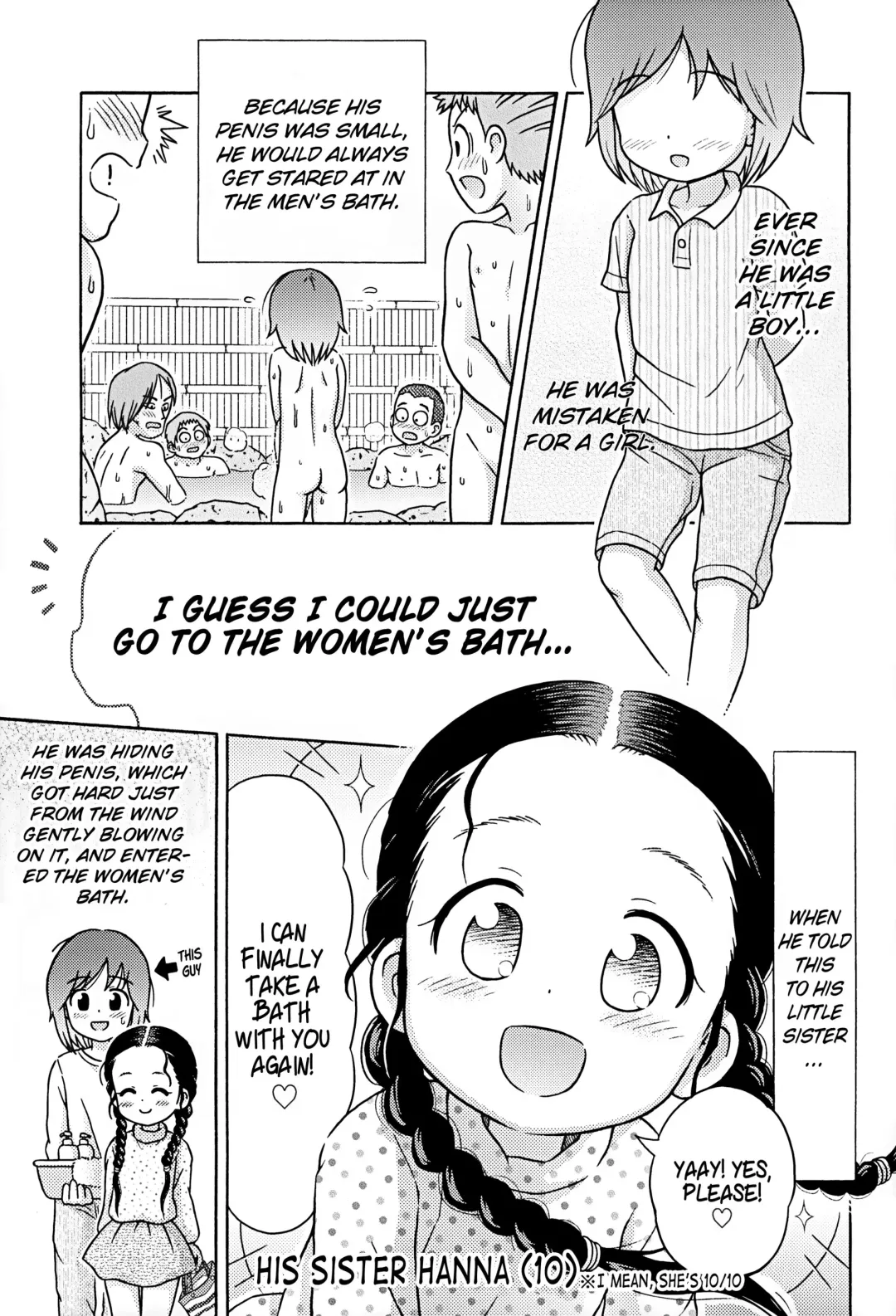 [Lasto] Omoi Kitte Imoto to Onnayu ni Haitte Mita | I went to the women's bath with my little sister Fhentai - Page 1