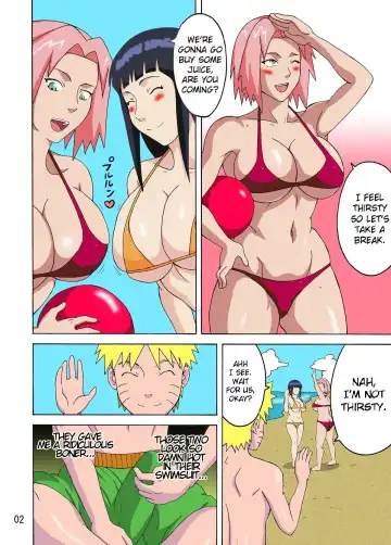 [Naruhodo] Tsunade no Insuiyoku | Tsunade's Obscene Beach Fhentai - Page 3