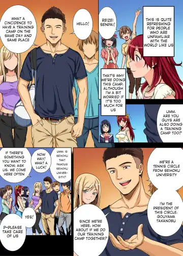 [Tsukimoto Kizuki] Bou Yuumei Shiritsu Daigaku YariCir no Jittai ~Gasshukusaki de Issho ni Natta Ojou-sama Daigakusei-tachi no Baai~ Ch. 1-3 Fhentai - Page 4