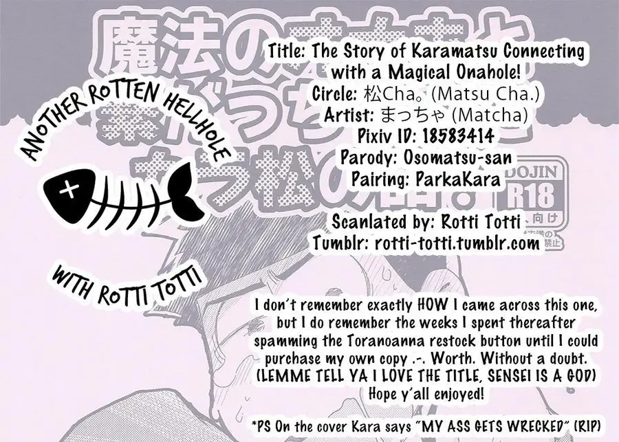 [Maccha] Mahou no Onaho to Tsunagacchatta Karamatsu no Hanashi! | The Story of Karamatsu Connecting with a Magical Onahole! Fhentai.net - Page 15