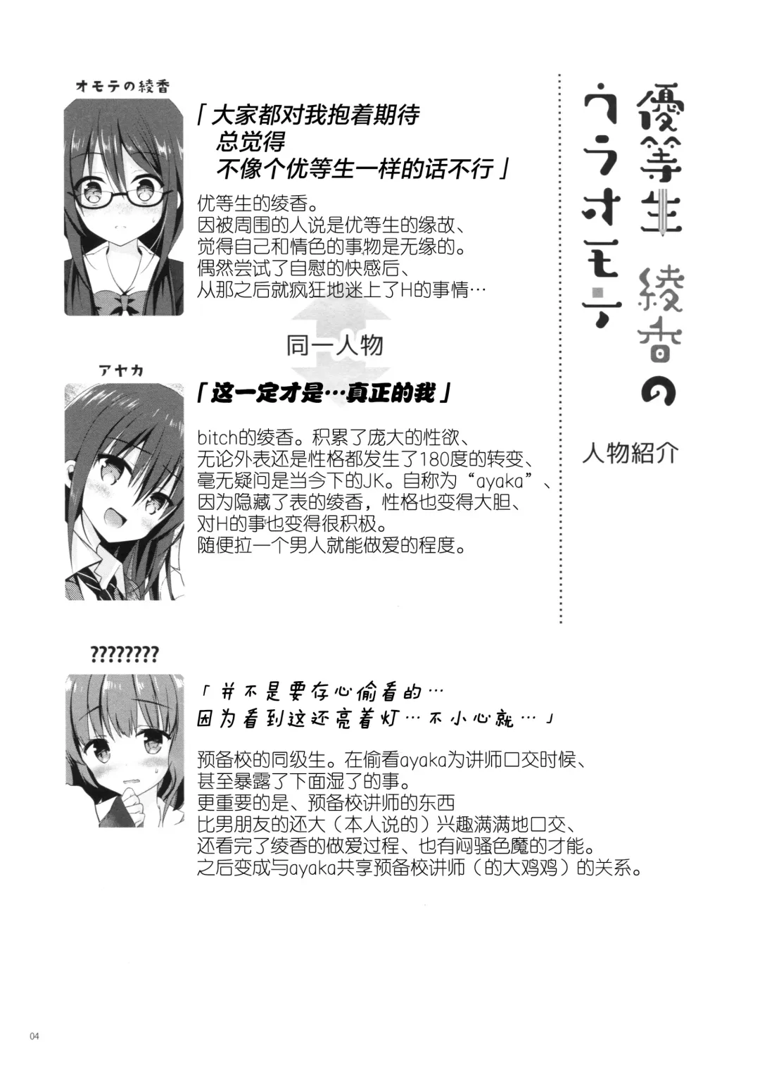 [Hisama Kumako] Yuutousei Ayaka no Uraomote 5 Fhentai - Page 4