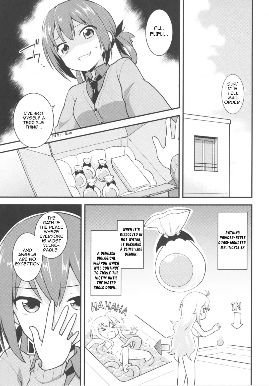 [Kannazuki Motofumi] Satania VS Shokushuburo | Satania VS Tentacle Bath Fhentai - Page 4