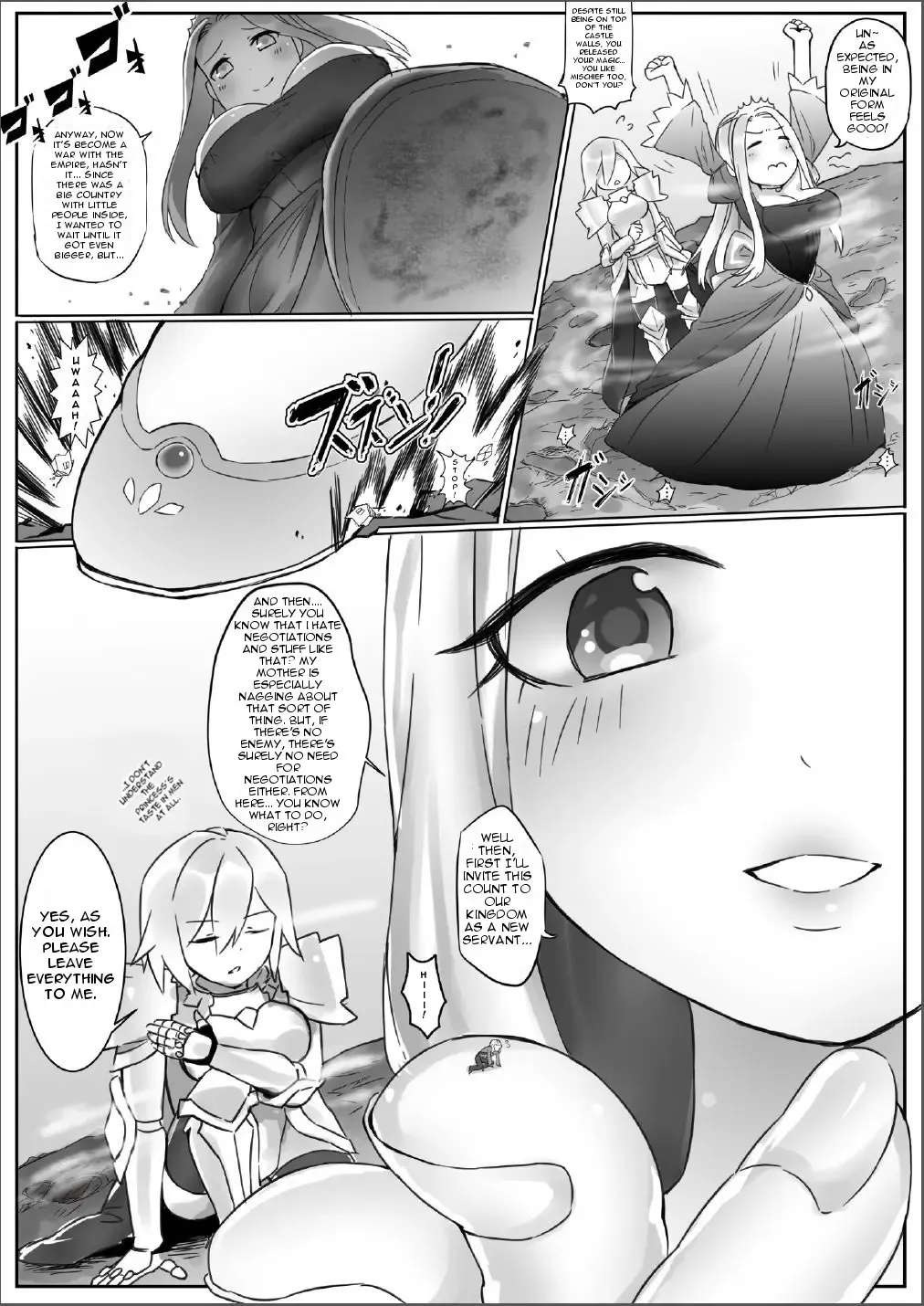 [Kazan No You] Kyodai Onna Kishi, Teikoku ni Mairu | A Giant Female Knight Goes to the Empire Fhentai - Page 8