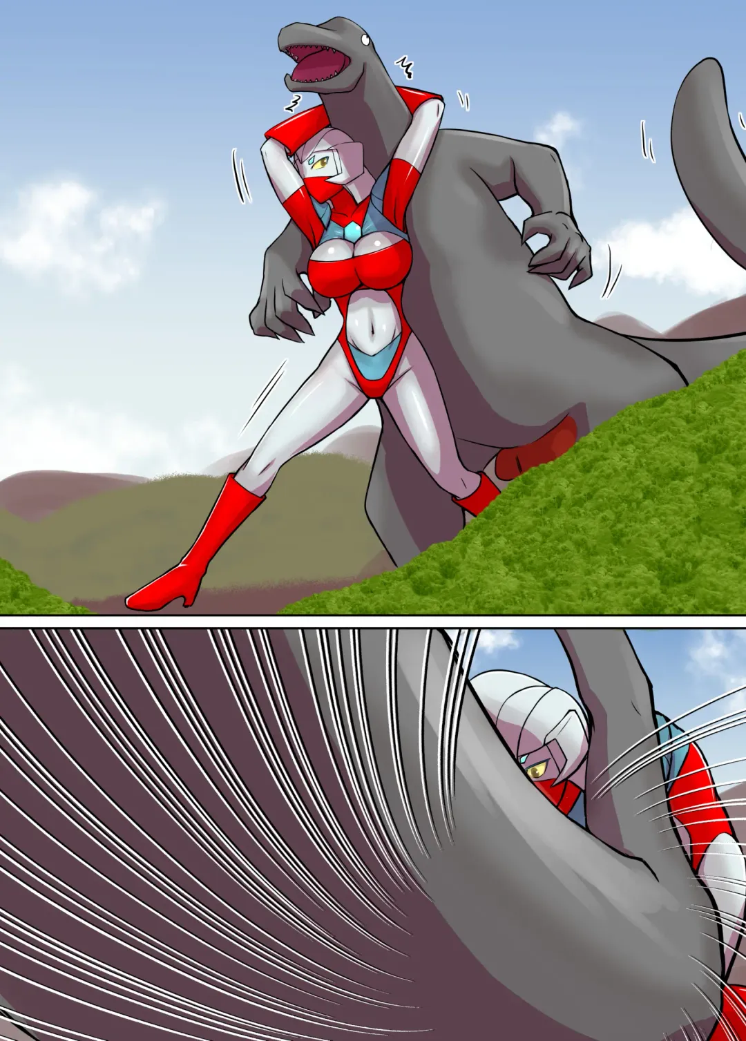 Tokusatsu Heroine Series - Rusty Comet Ch. 1 - Rusty Comet Shutsudou Fhentai - Page 35