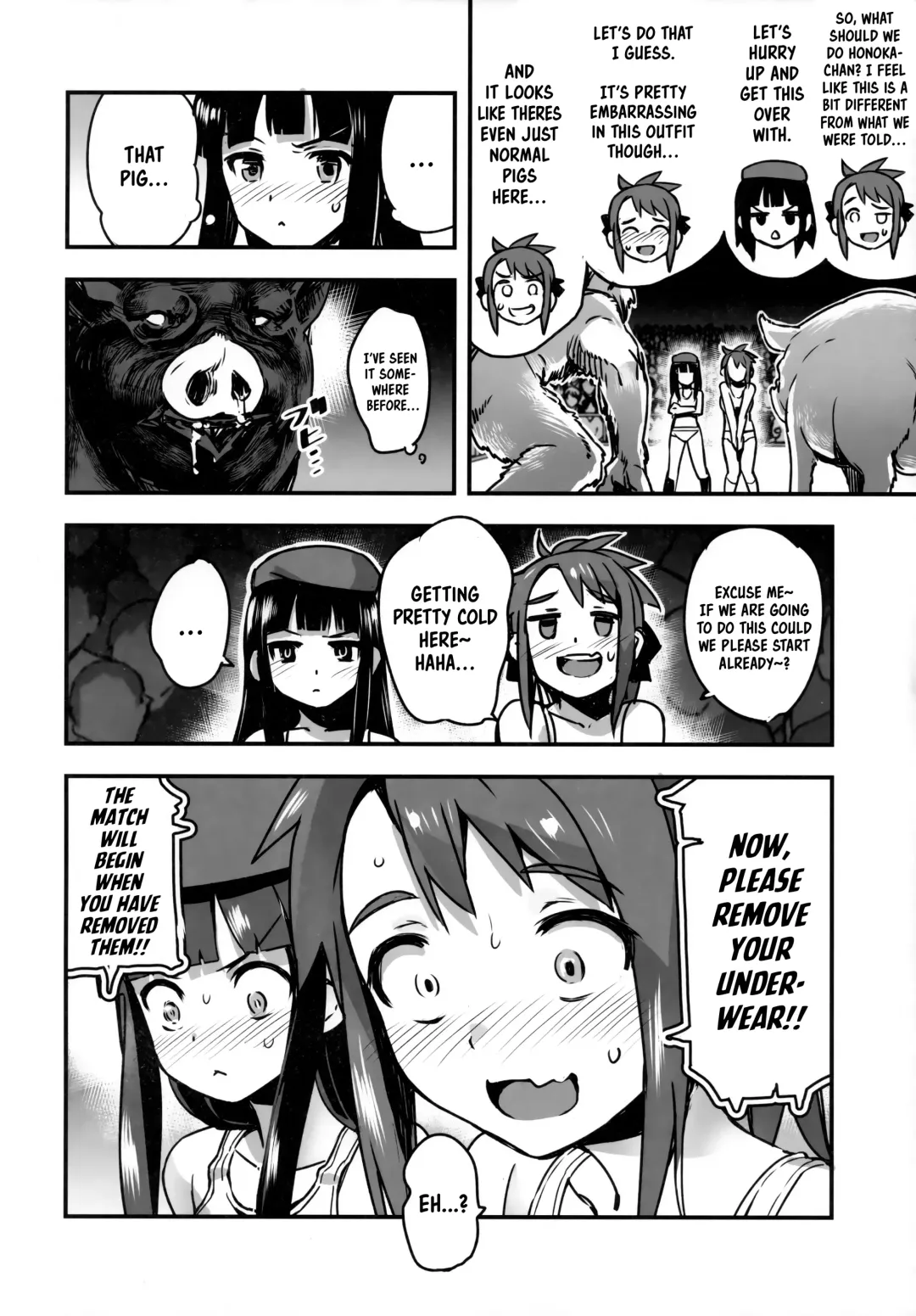 [Nanashi] Hadakahime Honoka San Kyodai Osubuta vs Chounouryoku Shoujo! Fhentai - Page 12
