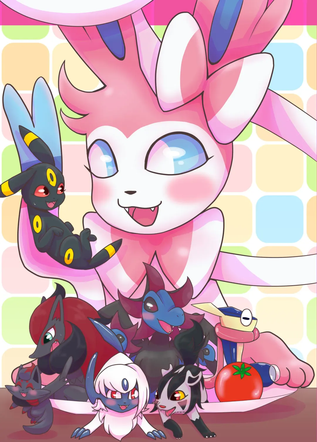 [Kiriya] Yarichinphia no Aku Type Viking! | Sex-Crazed Sylveon's Dark-Type Sex Buffet! Fhentai - Page 2