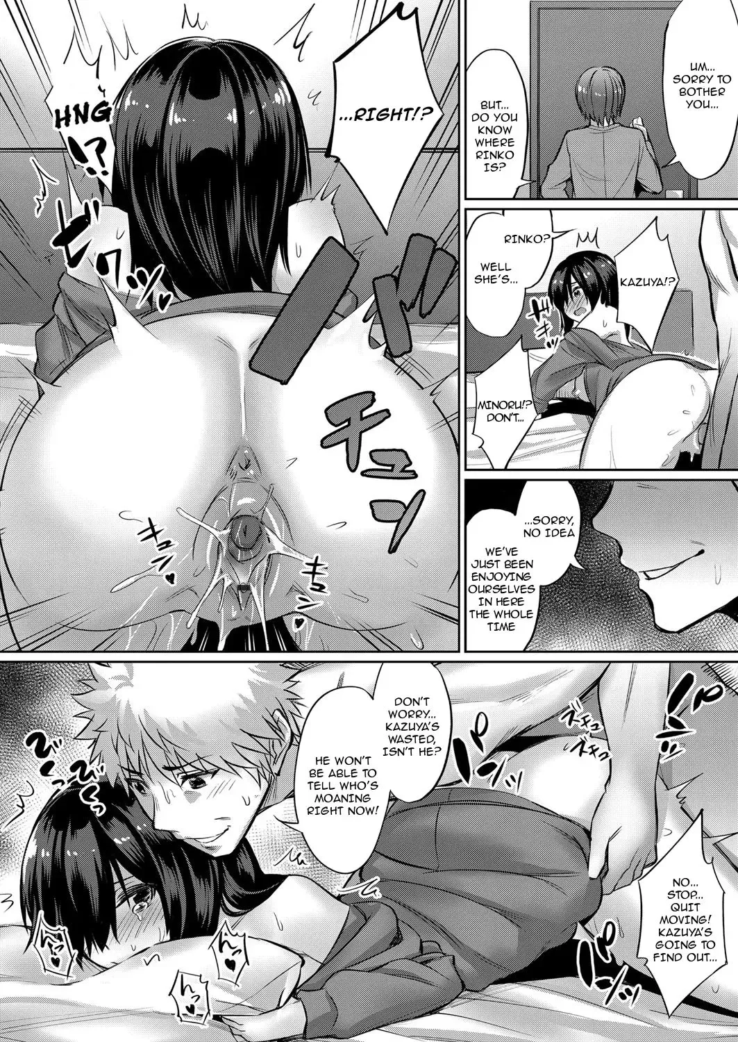 [Yasu] Horoyoi 3P Sex Lesson ~Yuujin Couple Koi no Tehodoki~ | Tipsy Threesome Sex Lesson ~Romance Training with a Friendly Couple~ Fhentai - Page 14