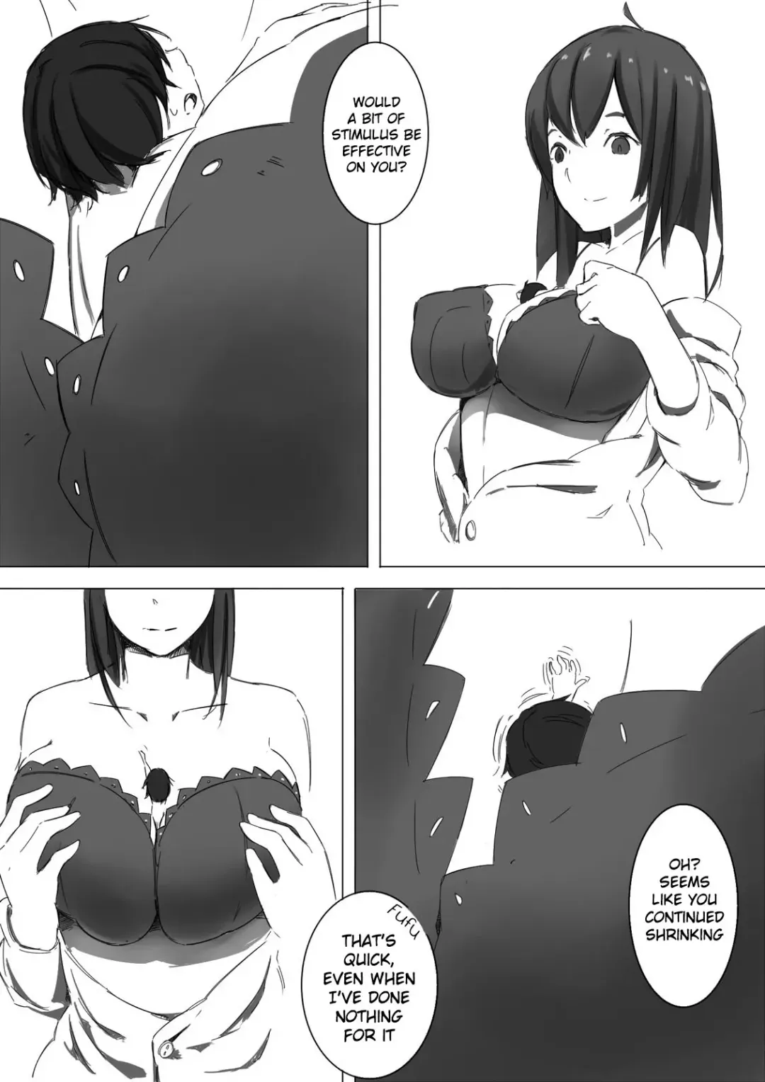 [Marushamo] Shukushou Kensa | Shrinking Examination Fhentai - Page 9