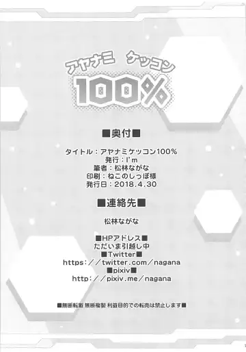 [Matsubayashi Nagana] Ayanami Kekkon 100% Fhentai - Page 20