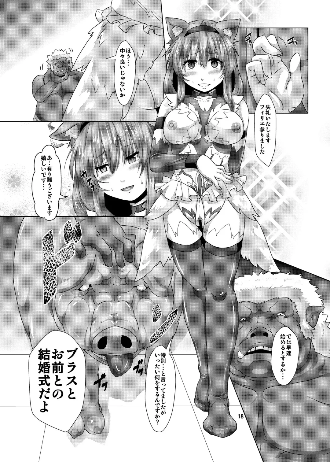 [Risei] Juukan Buta ni Otosareta Ookami Elf Fhentai - Page 17