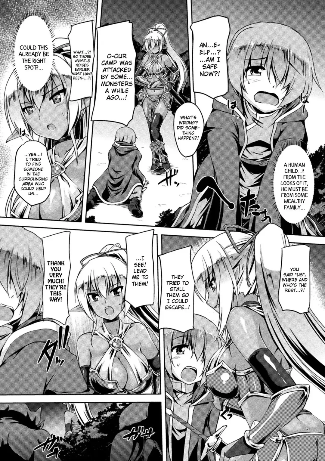 [Gonzaburo-] Gunjoku no Dark Elf | Gang-raped Dark Elf Fhentai - Page 3