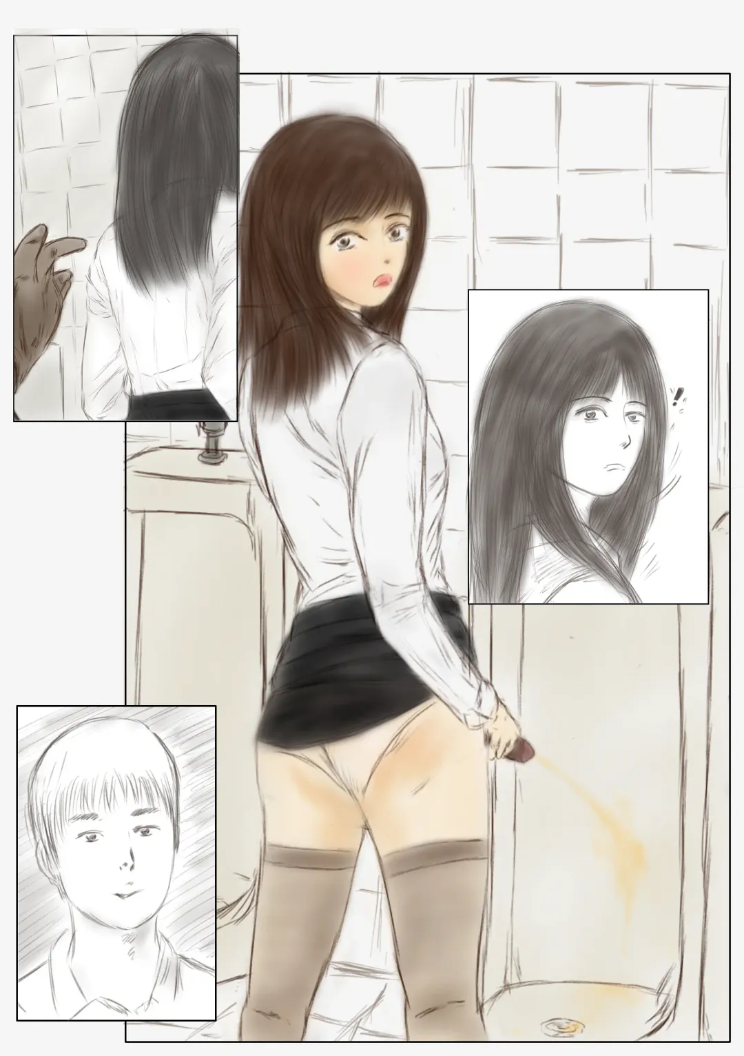 [Valdam] Crossdress teacher in toilet :  toilet rape Fhentai.net - Page 8