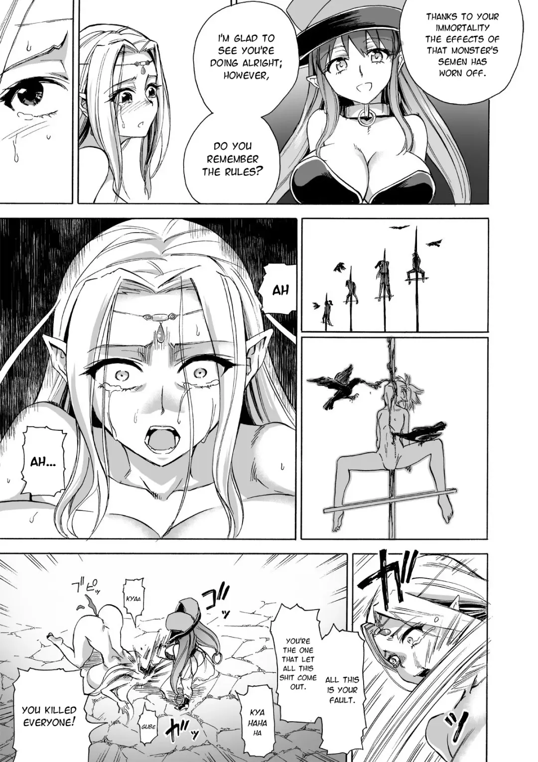 [Matumoto Kei] Majo no Rakujitsu 2 -Kagyaku- | Witch's Final Hour 2 -Cruel Torture- Fhentai - Page 46